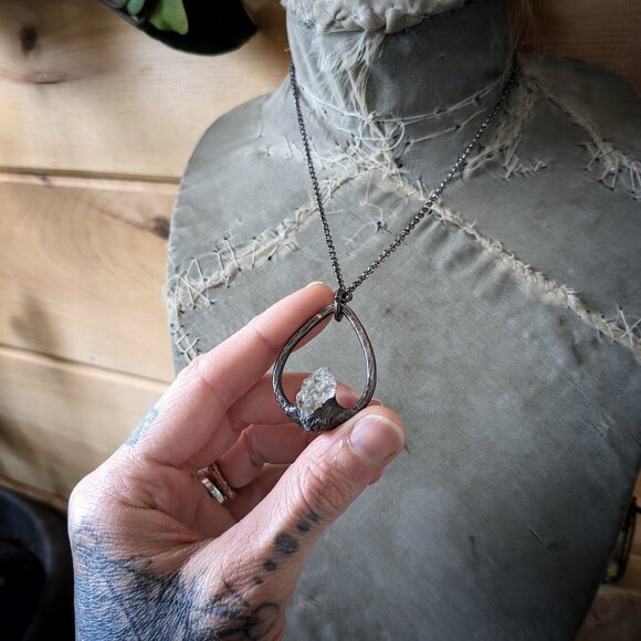 Electroformed Quartz Necklace - Picture 4 of 4